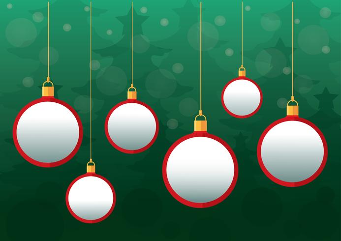 Christmas balls background vector