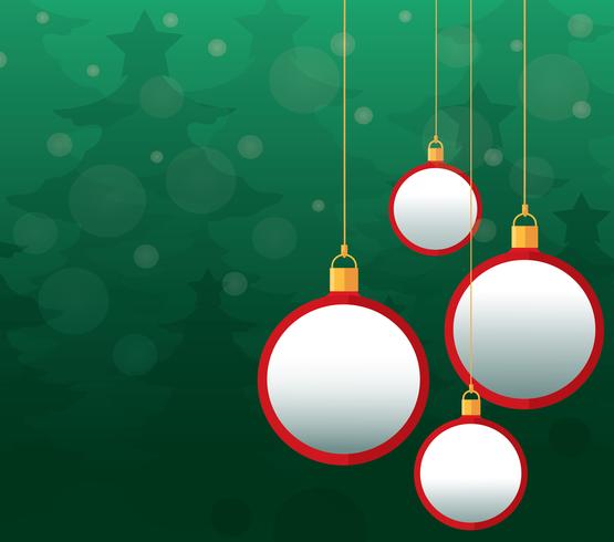 Christmas balls background  vector