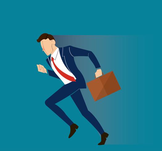 hurry businessman illustration vector