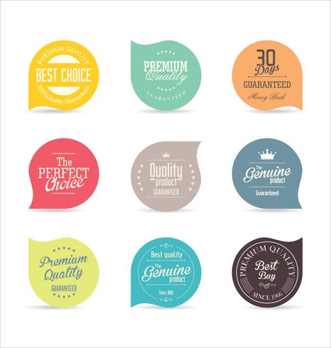 Modern badges stickers and labels collection vector