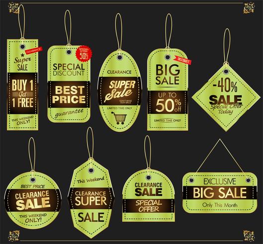 modern sale stickers vector