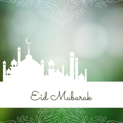 Abstract religious Eid Mubarak background vector