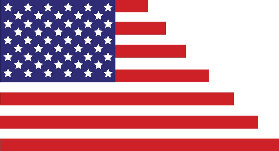 Bandera de los Estados Unidos de América, bandera de los Estados Unidos, fondo abstracto de la bandera de América vector