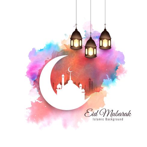 Abstract elegant stylish Eid Mubarak background vector