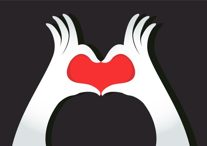 hands make a heart symbol  vector