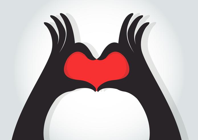 hands make a heart symbol  vector