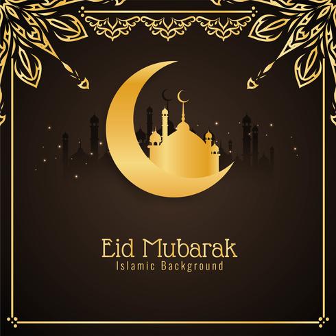 Abstract beautiful Eid Mubarak festival background vector