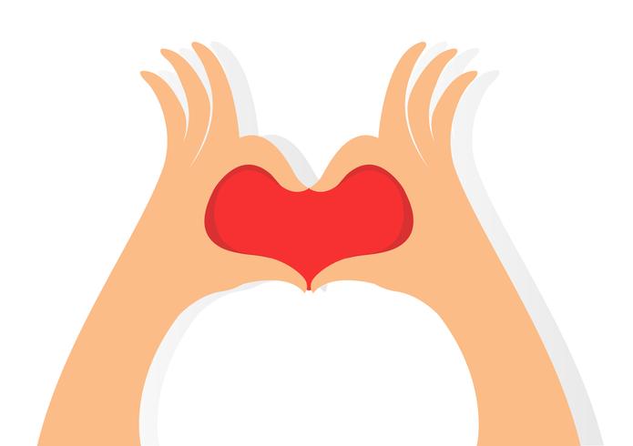 hands make a heart icon vector