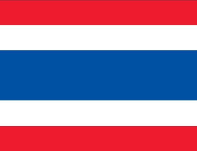 Icono de la bandera tailandesa, vector bandera de Tailandia