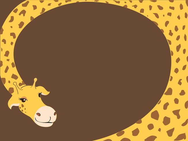 giraffe cartoon background vector 