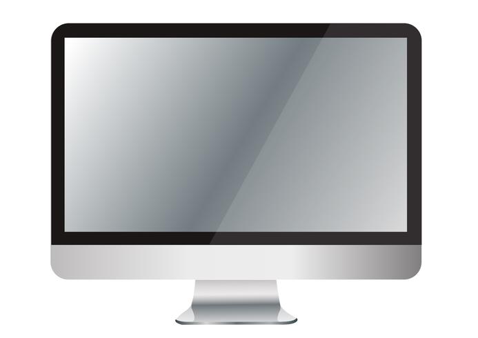computer on office desk and space background  vector