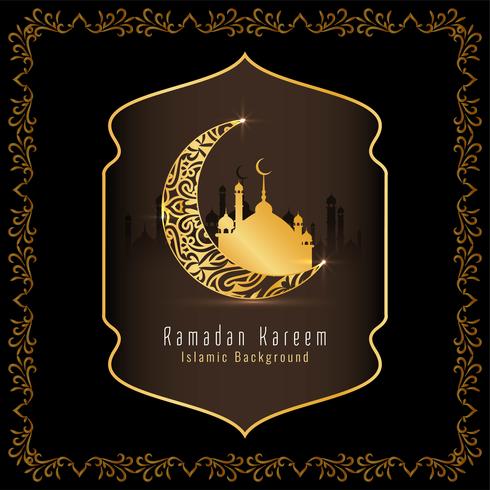 Abstract Eid Mubarak Islamic background vector