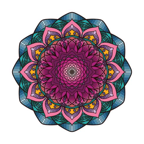 Lovely colorful mandala 6 vector