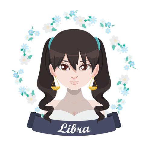 Zodiac sign illustration - Libra vector