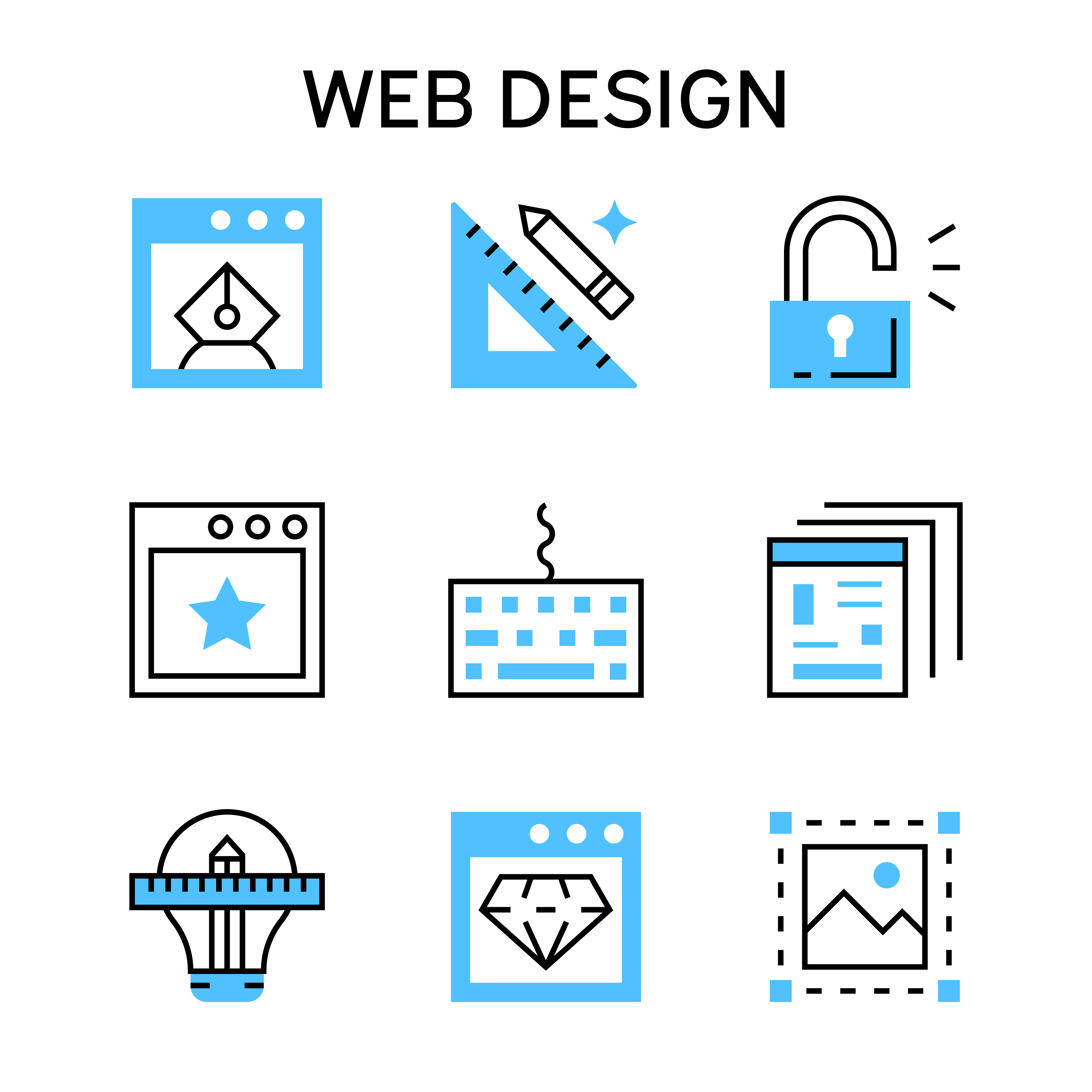 web development vector icons web development vector icons