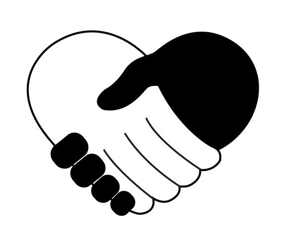 holding hand in heart shape vector