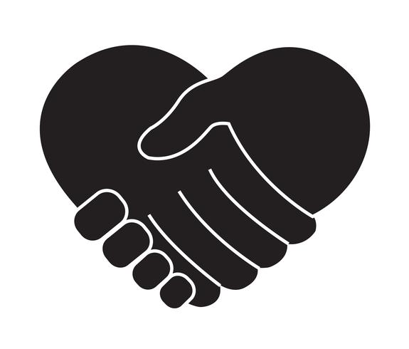 holding hand in heart shape vector