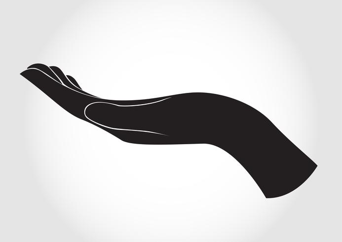 The gesturing hand design vector