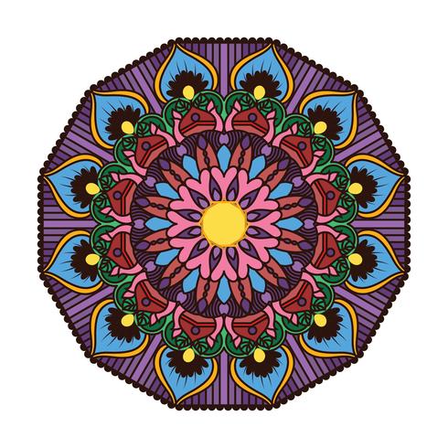 Lovely colorful mandala 4 vector