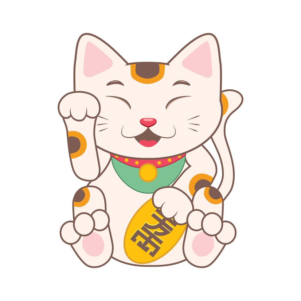 Cute cartoon Manekineko illustration 532549 Vector Art at Vecteezy