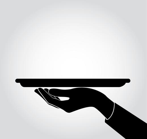 waiter  waitress serve icon , dish up vector