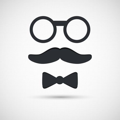 Retro eyeglasses vector