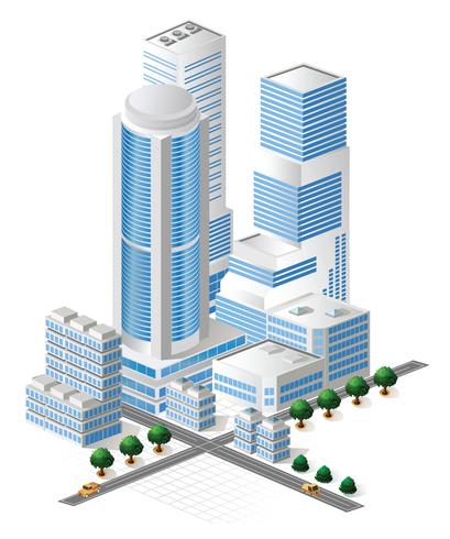 Vector tall buildings