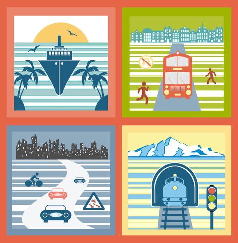 Colorful Landscapes vector