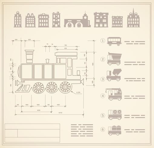 ingenieros de locomotoras vector