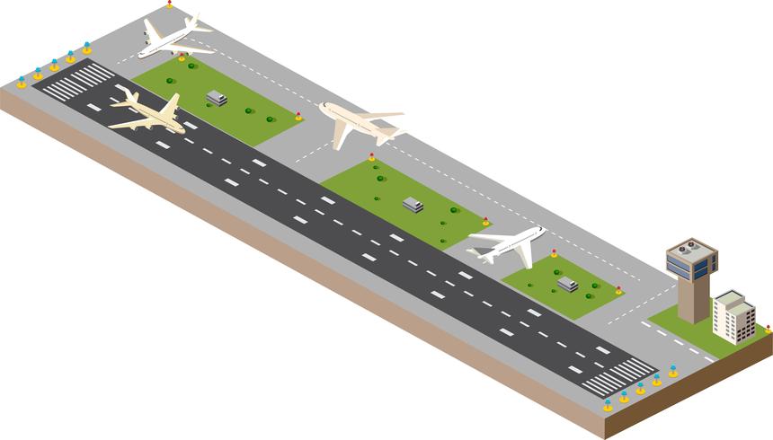Airport runway vector