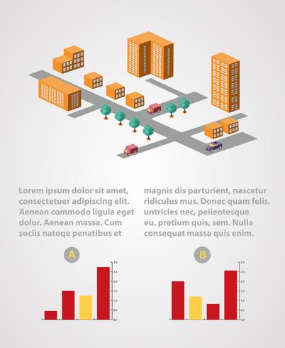 Infografía industrial vector