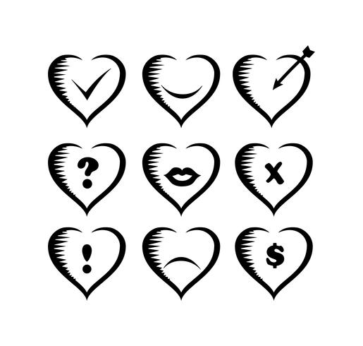 icons Valentines vector