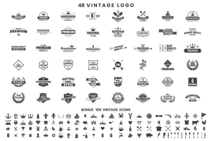 Vintage Retro Vector Logo for banner