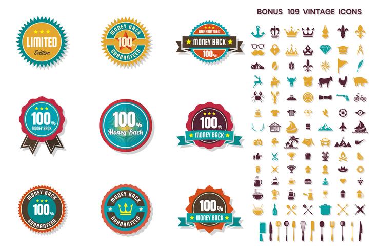 Vintage Retro Vector Logo para banner