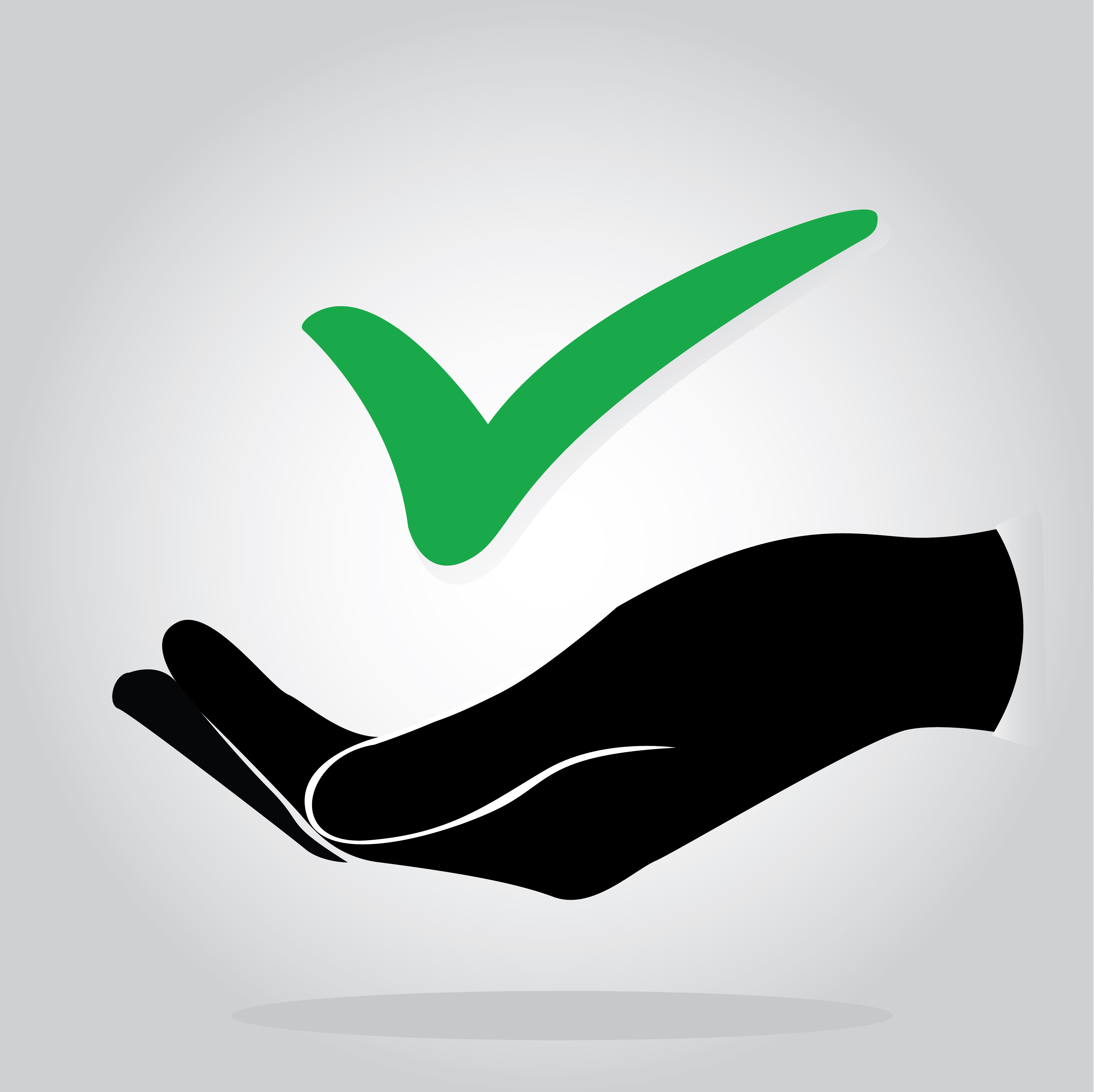 hand holding check icon symbol 532850 Vector Art at Vecteezy