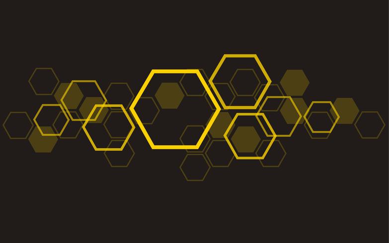 the shape of hexagon concept design abstract technology background