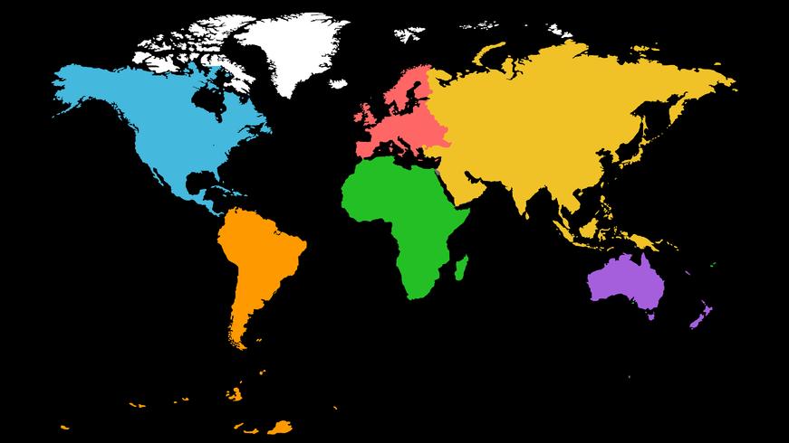 Mapa del mundo vector