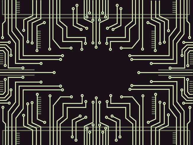 microchip line technology symbol abstract background vector