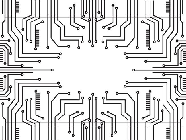 Microchip línea tecnología símbolo Resumen antecedentes vector