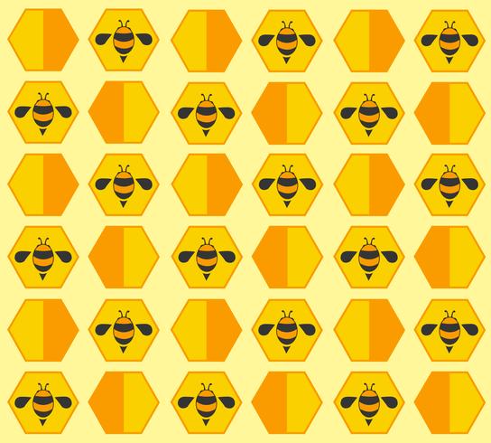 bee hive pastel cartoon background  vector