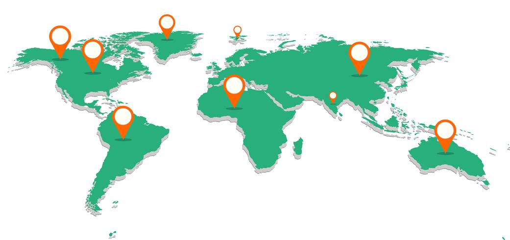 Mapa del mundo vector