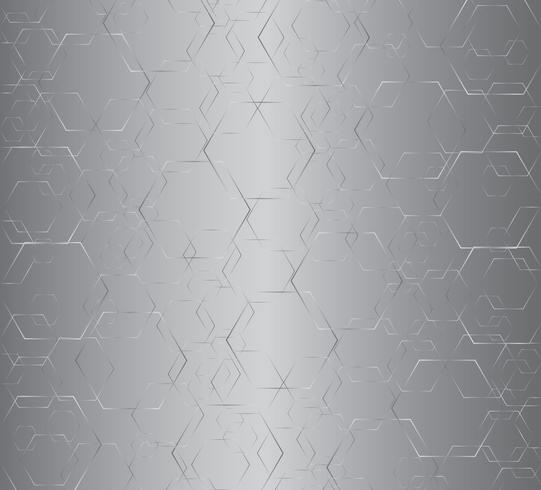 Hexagon line abstract and space art background vector