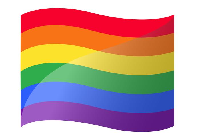 rainbow flag LGBT symbol  vector