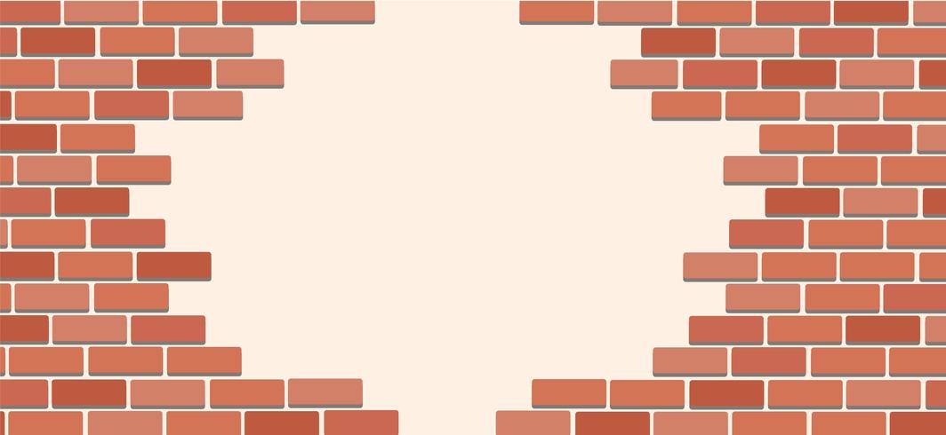 Wall of bricks and space background art vector