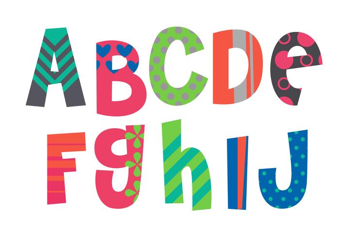 Designer alphabets part 1 vector