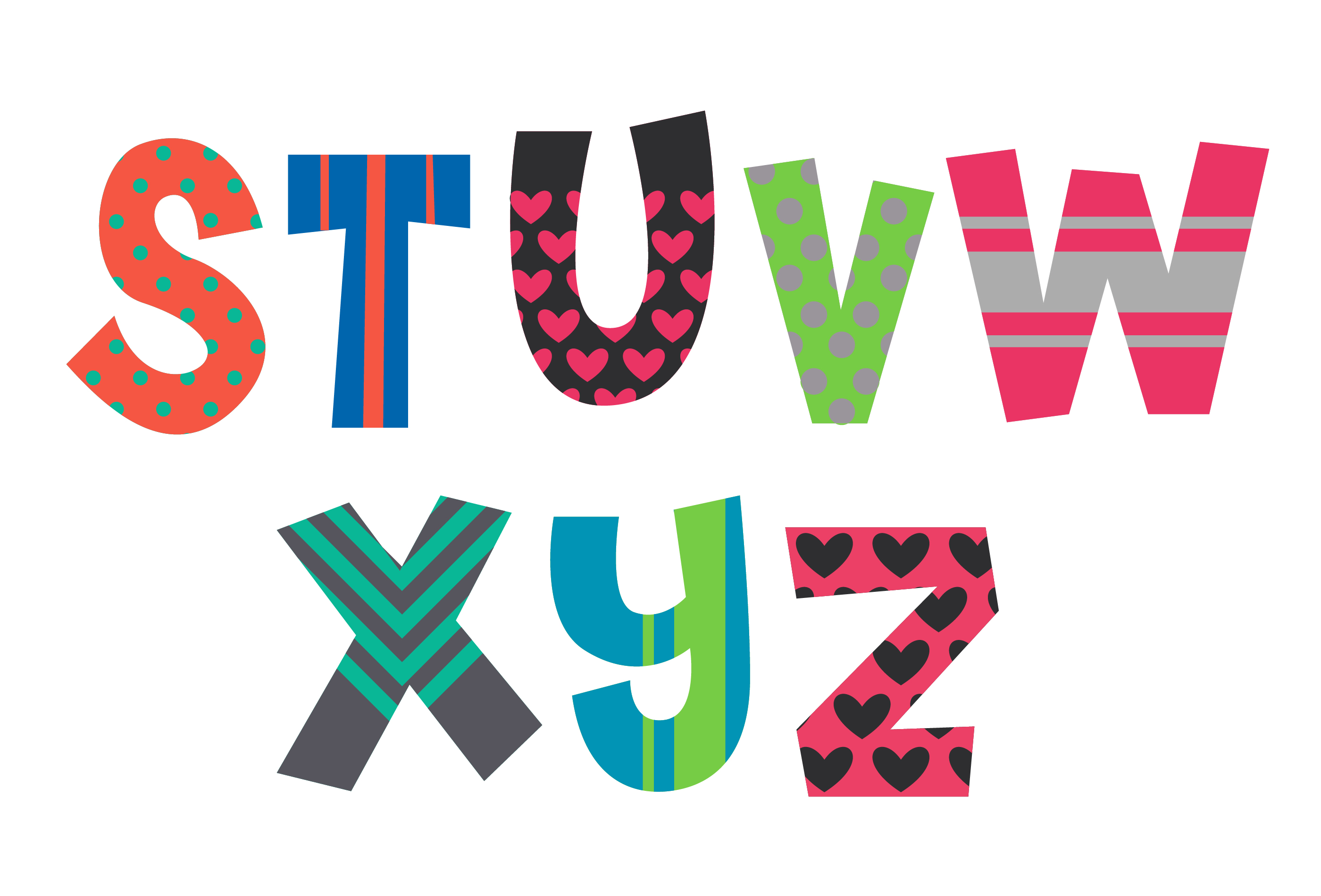 Designer alphabets part 3 533205 Vector Art at Vecteezy