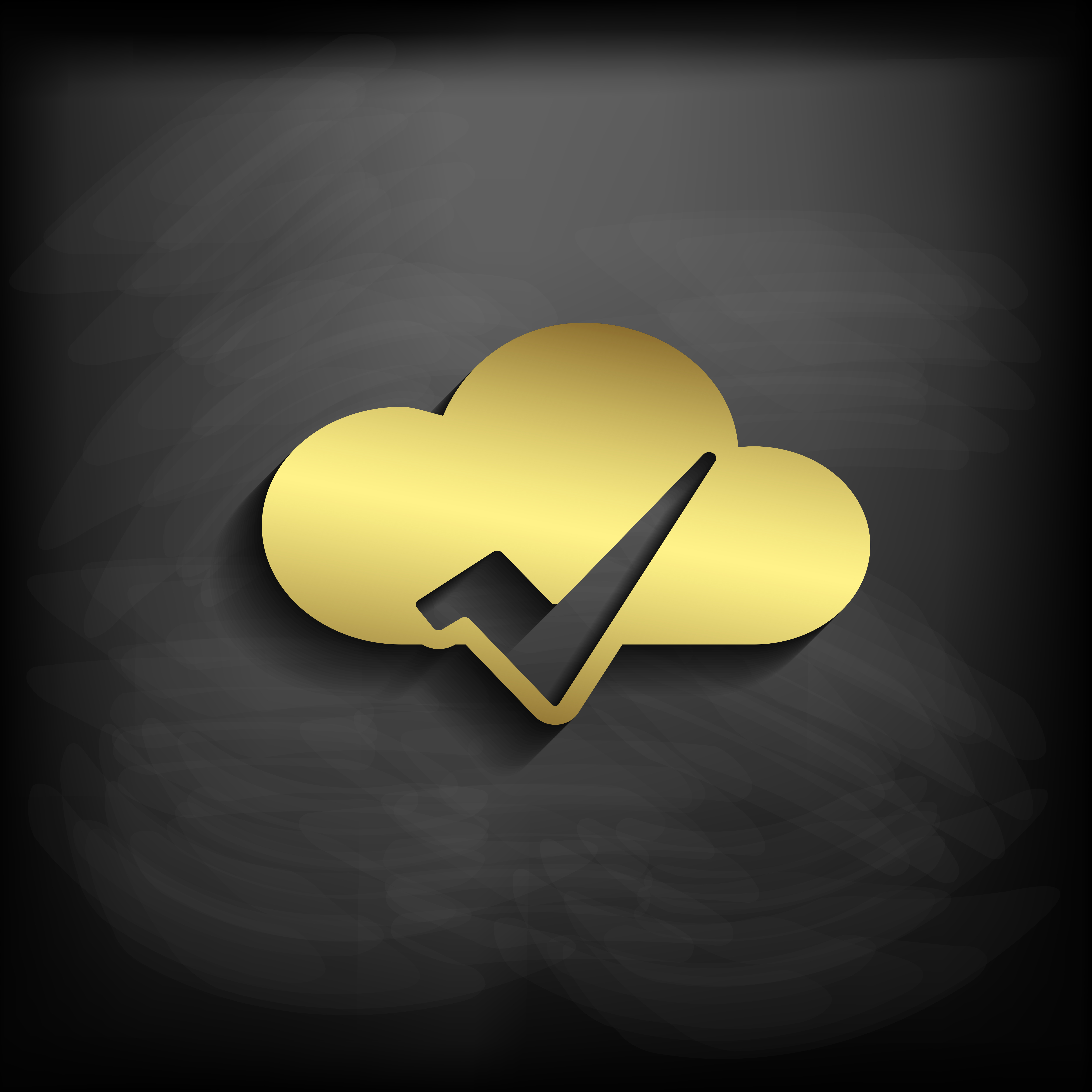 Cloud sign icon gold color with long shadow,vector EPS10 ...