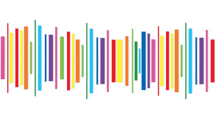 rainbow line abstract art background vector