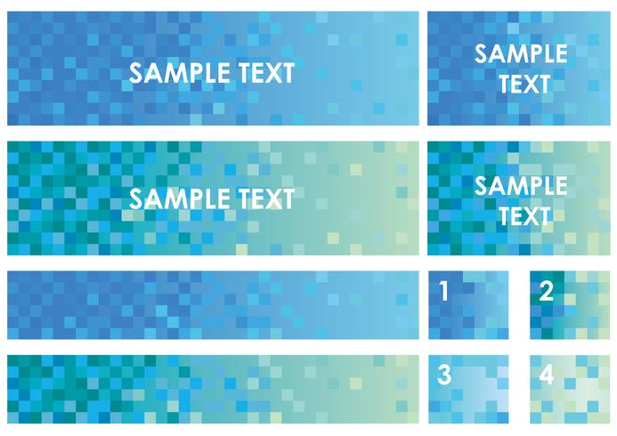 Set of assorted bannersbackgrounds with polygon texture. vector