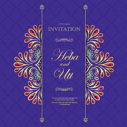 Wedding Or Invitation Card Vintage Style With Crystals Abstract Pattern Background Download Free Vectors Clipart Graphics Vector Art